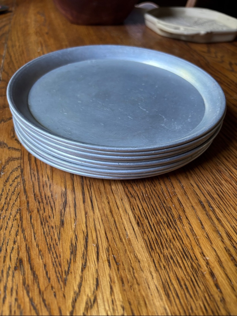 Set of 9 Vintage Aluminum Camp Plates